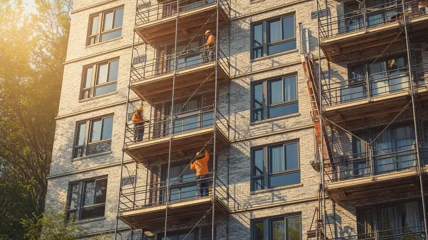 Travaux de rénovation énergétique en copropriété avec isolation et amélioration des performances par Altos Énergie